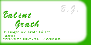 balint grath business card